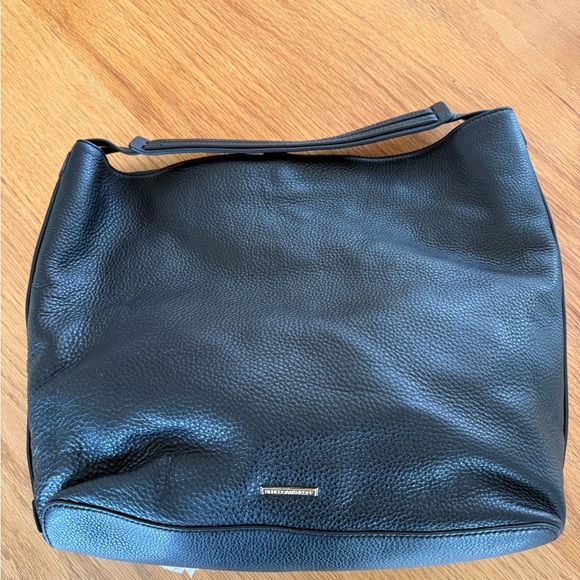 Rebecca Minkoff Black Leather Shoulder Bag with Tassel - Picture 2 of 4